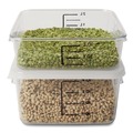 Food Storage Containers & Lids | Rubbermaid Commercial FG630400CLR SpaceSaver 8.8 in. x 8.75 in. x 4.75 in. 4 qt. Plastic Square Containers - Clear image number 2