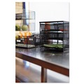 Condiment Organizers | Safco 3275BL 11.5 in. x 8.25 in. x 8.25 in. 7 Compartments 3 Drawer Hospitality Organizer - Black image number 6