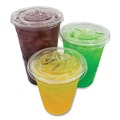 Cup Lids | Karat C-KC78TS 8 oz. to 10 oz. Cold Cup X Straw Hole PET Lids - Clear (1000/Carton) image number 3