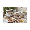 Food Containers & Lids | Pactiv Corp. YCNW0853 EarthChoice 8.5 x 8.5 x 3.1 3-Compartment Plastic Vented Microwavable MFPP Hinged Lid Container - White (146/Carton) image number 5