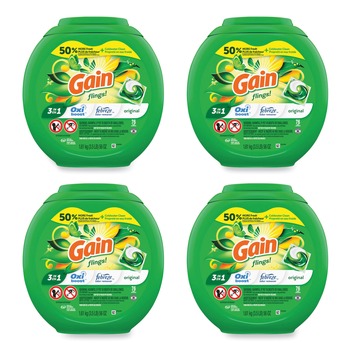 Gain 80735397 Flings Detergent Pods - Original (4/Carton)