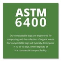 Repro Trash Bags | Stout by Envision E2430E85 13 Gallon 0.85 mil 24 in. x 30 in. EcoSafe-6400 Bags - Green (45/Box) image number 6