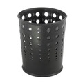 Indoor Waste Receptacles | Safco 9740BL 6-Gallon Steel Bubble Wastebaskets - Black image number 0