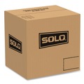 Food Containers & Lids | SOLO 809011-PP94 OctaView 9.55 in. x 9.1 in. x 3 in. 31 oz. Plastic Hinged-Lid Hot Food Containers - Black/Clear (100/Carton) image number 2