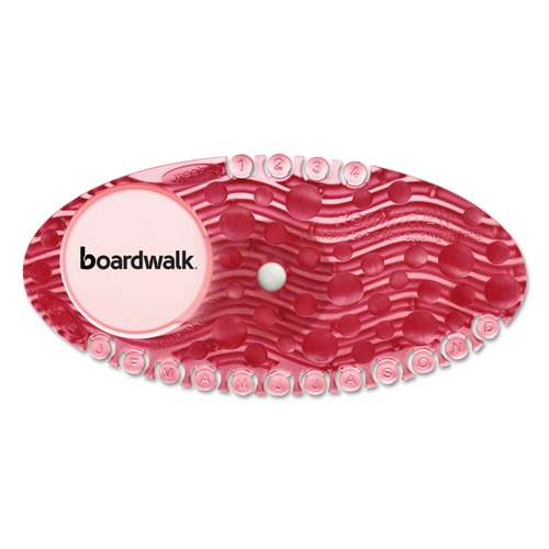 Metered Dispenser Refills | Boardwalk CURVP010I060M01AAS8100 Curve Solid Air Freshener - Spiced Apple, Red (10/Box, 6 Boxes/Carton) image number 0