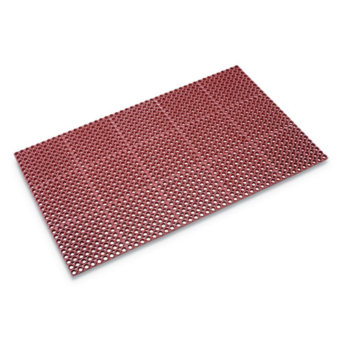 Floor Mats | Crown WS TF35TC 36 x 60 Safewalk Heavy-Duty Anti-Fatigue Grease-Proof Drainage Mat - Terra Cotta image number 0