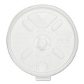 Cup Lids | Dart 12FTLS Lift N' Lock Lids for 10 - 14 oz. Cups - Translucent (100/Sleeve, 10 Sleeves/Carton) image number 2