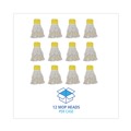 Mop Heads | Boardwalk BWK501WH 5 in. Headband Cotton/Synthetic Super Loop Wet Mop Head - Small, White (12/Carton) image number 3