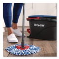 Mop Heads | O-Cedar 172092CT Rinse Clean Microfiber Refill Custom Size for Rinse Clean Mop System - Blue/White (6 Packs/Carton) image number 6