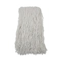 Mop Heads | Boardwalk BWKRM03024S Banded Rayon 24 oz. Cut-End Mop Heads - White (12/Carton) image number 0