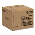 Disposable Spoons | SOLO MSWD-0007 Soda Spoon Plastic Specialty Cutlery - White (1000/Carton) image number 3