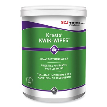 SC Johnson KKW70W 7.9 in. x 5.7 in. 1-Ply Kresto KWIK-WIPES Cloth - Citrus, White (6 Packs/Carton)