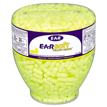 PRODUCTS | 3M 391-1004 E-A-Rsoft Cordless Neon Tapered Earplug Refill - Yellow (500/Box)
