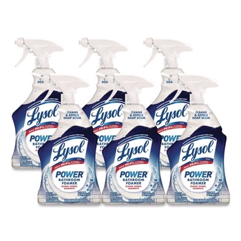 LYSOL Brand 19200-90036 Power 22 oz. Trigger Spray Bottle Liquid Disinfectant Bathroom Foamer - Unscented (6/Carton)