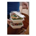 Food Containers & Lids | Eco-Products EP-SCRC16LID WorldView 7.5 in. x 5 in. x 1.6 in. Plastic 100 Percent Recycled Content Lid - Clear (400/Carton) image number 3