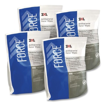 PRODUCTS | 2XL 401-4 1-Ply 6 x 8 FORCE Disinfecting Wipes Refill - Unscented/White (4/Carton)