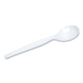 Disposable Spoons | Dixie SH217 Heavyweight Polystyrene Soup Spoons - White (1000/Carton) image number 1