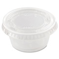 Souffle & Portion Cups | Dart PL200N PET Portion/Souffle Cup Lids - Clear (2500/Carton) image number 5