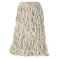Mop Heads | Rubbermaid Commercial FGF11800WH00 24 oz. 1 in. Band Premium Cut-End Cotton Wet Mop Head - White (12/Carton) image number 0