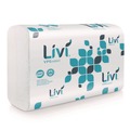 Perforated Roll & Hand Towels | Livi VPG Select 43514 9.45 in. x 9.06 in. 1-Ply Multifold Towel - White (16/Carton) image number 0
