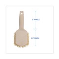 Brushes | Boardwalk BWK4208 5.5 in. Brush 3 in. Tan Plastic Handle Cream Tampico Bristles Utility Brush image number 1