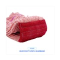Mop Heads | Boardwalk BWK503OR Super Loop Cotton/Synthetic Fiber Wet Mop Head - Large, Orange (12/Carton) image number 5