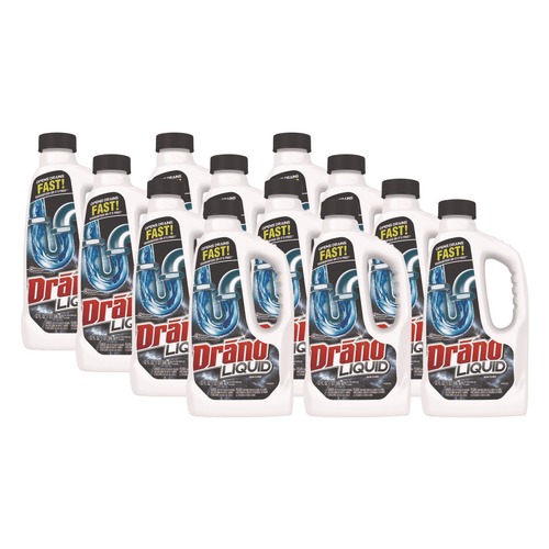 Drain Cleaners | Drano 335712 32 oz. Safety Cap Bottle Liquid Drain Cleaner (12/Carton) image number 0