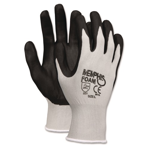 Work & Welding Gloves | MCR Safety 9673XL Economy Foam Nitrile Gloves - X-Large Gray/Black (1-Dozen) image number 0
