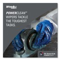Perforated Roll & Hand Towels | WypAll 33560 12.5 in. x 12 in. 1/4 Fold Grease and Ink Cloths Power Clean Oil - Blue (66/Box, 8 Boxes/Carton) image number 4