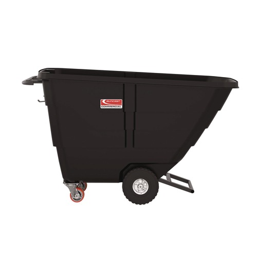 Cube & Tilt Trucks | Suncast Commercial RMTTLD504F1D 0.5 cu. Yd. 850 lbs. Capacity Light Duty Tilt Truck - Black image number 0