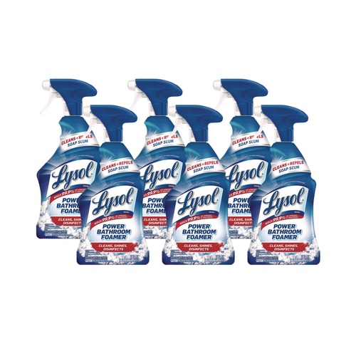 Disinfecting & Cleaning Solutions | LYSOL Brand 19200-90036 Power 22 oz. Trigger Spray Bottle Liquid Disinfectant Bathroom Foamer - Unscented (6/Carton) image number 0