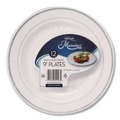 Plates | WNA RSMP91210WSLV 9 in. Diameter Masterpiece Plastic Dinnerware - White/Silver (10/Pack) image number 2