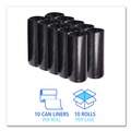 Low-Density Trash Bags | Boardwalk X7658WKKR02 38 in. x 58 in. 60 gal. 2 mil Recycled Low-Density Polyethylene Can Liners - Black (100/Carton) image number 3