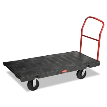 PLATFORM TRUCKS | Rubbermaid Commercial FG447100BLA 30 in. x 60 in. x 7 in. 2000 lbs. Capacity Platform Truck - Black