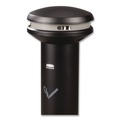 Smoking Receptacles | Rubbermaid Commercial FG9W3400BLA 6.7 Gallon 41-1/2 in. High Infinity Ultra-High Capacity Smoking Receptacle - Black image number 2