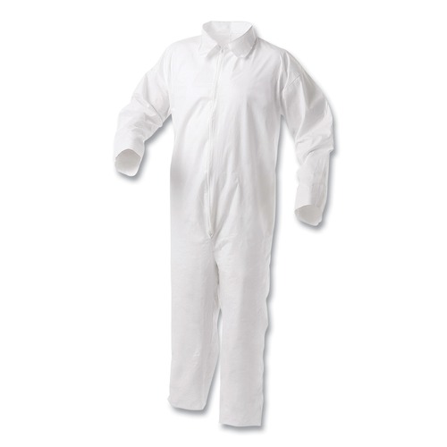 Cleaning Cloths & Wipes | Ansell 38920 A35 Liquid And Particle Protection Coveralls, Zipper Front, 2x-Large, White, 25/carton image number 0