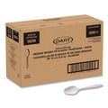 Disposable Spoons | SOLO S6OW Style Setter Medium Weight Polypropylene Teaspoon Cutlery - White (1000/Carton) image number 0