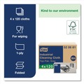 Perforated Roll & Hand Towels | Tork 520681 1-Ply 16.34 in. x 14 in. Industrial Cleaning Cloths - Gray (4 Packs/Carton) image number 2