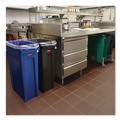 Indoor Waste Receptacles | Rubbermaid Commercial 1955959 16 Gallon Slim Jim with Venting Channels - Plastic, Black image number 2