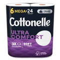 Toilet Tissues | Cottonelle 55707 Ultra ComfortCare Toilet Paper, Soft Tissue, Mega Rolls, Septic Safe, 2-Ply, White, 284/Roll, 6 Rolls/Pack, 36 Rolls/Carton image number 0