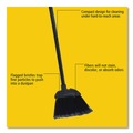 Brooms | Rubbermaid Commercial FG637400BLA 35 in. Angled Lobby Broom with Poly Bristles - Black image number 2