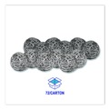 Grill Scrubbers | Boardwalk 83LGI Stainless Steel Scrubber - Medium, Steel Gray (72/Carton) image number 3