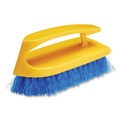 Brushes | Rubbermaid Commercial FG648200COBLT 6 in. Iron-Shaped Scrub Brush - Yellow/Blue image number 3