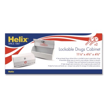 FURNITURE STORAGE CABINETS | Maped Helix 27050 11.5 in. x 4.24 in. x 4.75 in. Metal Lockable Wall-Mounted Drug Cabinet - White
