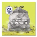 Drawstring & Kitchen Bags | Glad 70320 ForceFlex MaxStrength 24 in. x 28 in. 13 Gallon Tall Kitchen Drawstring Trash Bags - Fresh Clean Scent/White (204/Carton) image number 4
