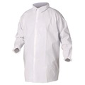 Medical Scrubs & Lab Coats | Ansell KCC 44446 A40 Liquid and Particle Protection Lab Coats with Elastic Wrists - Triple Extra Large, White (30/Carton) image number 0