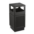 Indoor Waste Receptacles | Safco 9476BL Canmeleon 38-Gallon Polyethylene Side-Open Recessed Panel Receptacles - Black image number 0