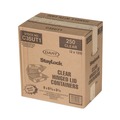 Food Containers & Lids | Dart C35UT1 StayLock 5.4 in. x 9 in. x 3.5 in. Hinged Lid Containers - Clear (250/Carton) image number 3