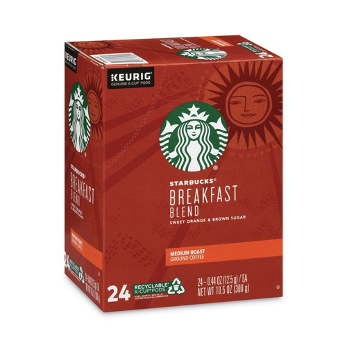 Coffee - Caffeinated | Starbucks 12433992 K-Cups - Breakfast Blend (24/Box) image number 0