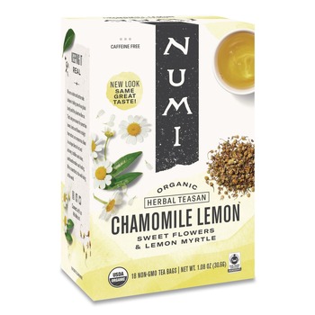Numi 10150 1.8 oz. Organic Teas and Teasans - Chamomile Lemon (18/Box)